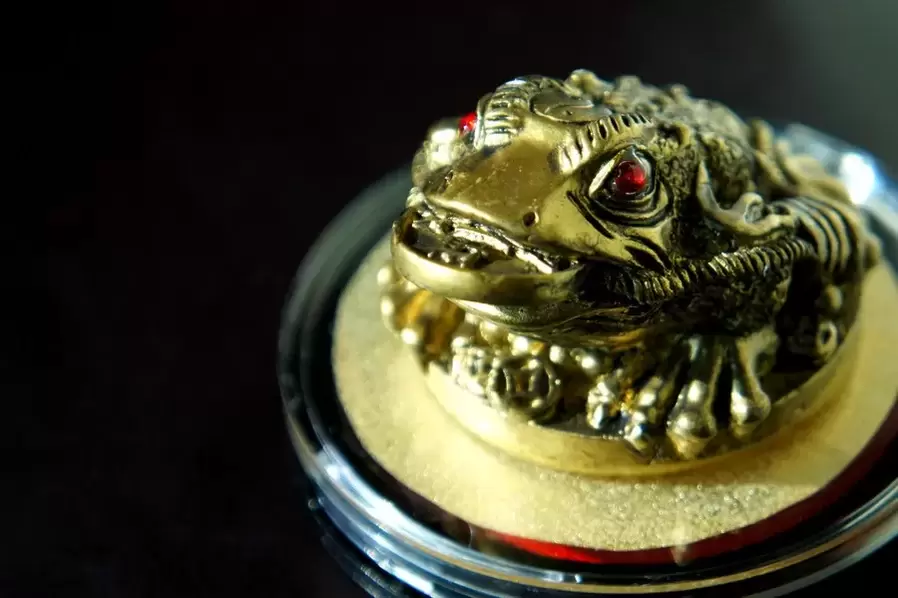 sok szerencsét amulett - háromlábú varangy